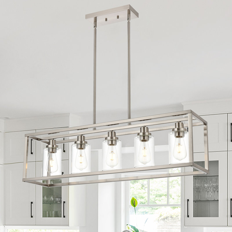 Evetta 5 - Light Kitchen Island Pendant, Brushed Nickel