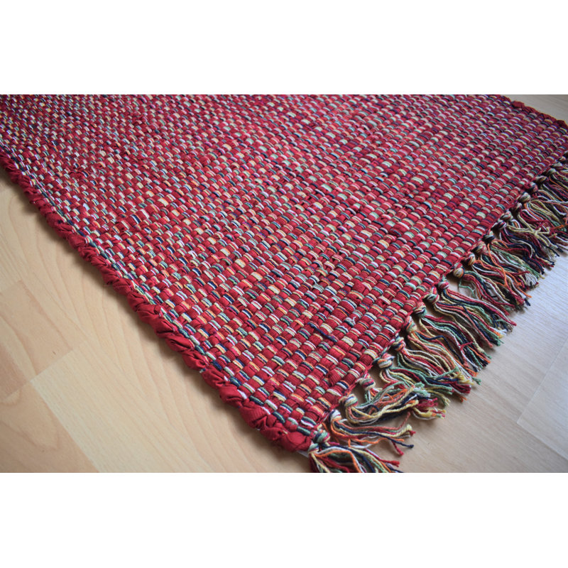 Galaviz Solid Colour Hand Woven Area Rug, Rectangle 75 x 135cm