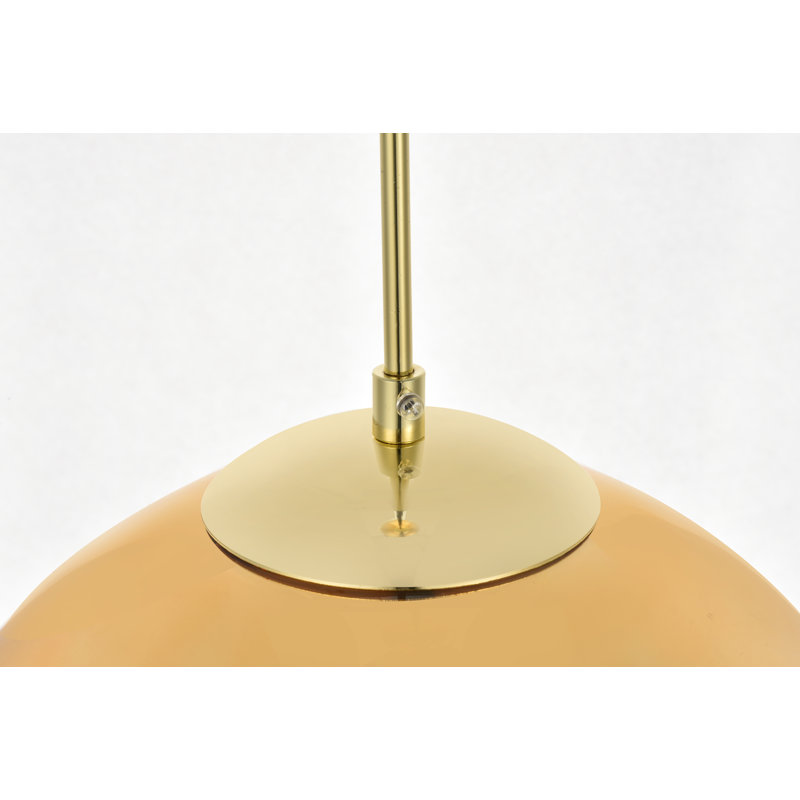 Luminaire suspendu pour dôme simple 1 lumières Gwenda, H 68 po x l 11 po x P 11 po, Chrome