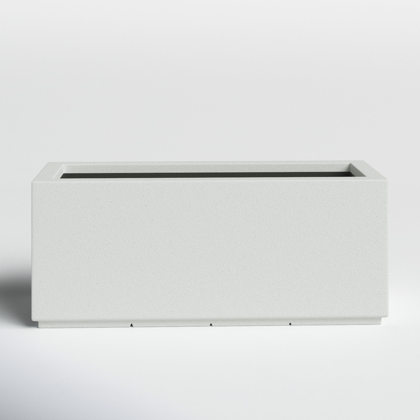 Gita Tall Lightweight Outdoor Trough Planter Box, White, 19"H x 46"W x 17"D