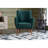 Luxurious Green Wing Chair, Velvet Fabric, 29.1 x 31.5 x 29.5 inches | Sturdy Hornbeam Wood Frame, Beech Wood Legs | Comfortable 32 DNS Foam Seat, Easy Clean Design | Perfect for Modern Living Rooms & Hotels-945098423