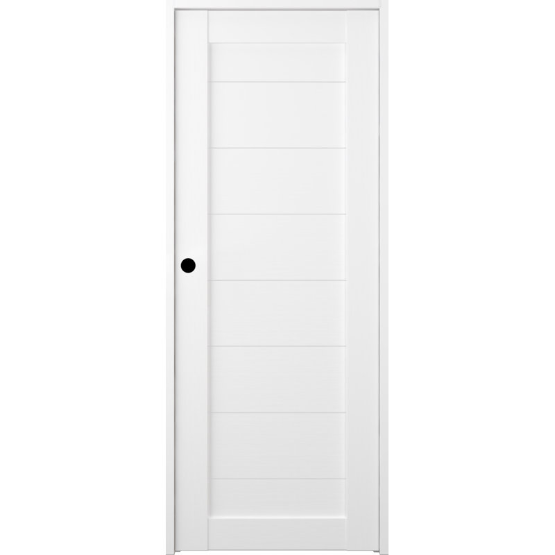 Porte standard en bois manufacturé Ermi DIY-FRIENDLY, 17,75 po x 95,24 po, Blanc neige, Droite