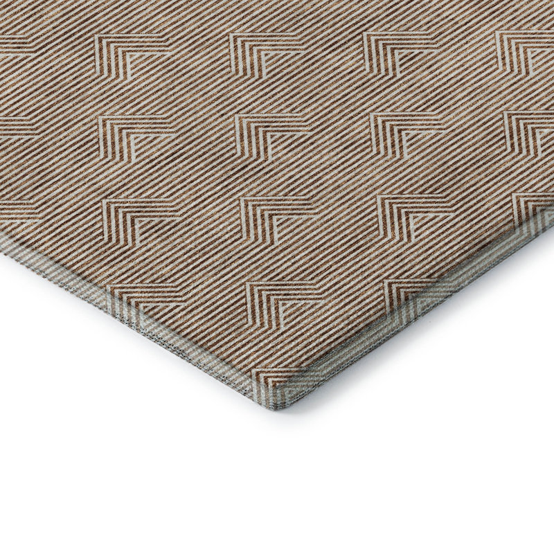 Tapis paprika de qualité supérieure lavable à la machine Prisco, Rectangle 10 pi x 14 pi