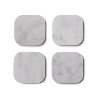 Marble Square 4 Piece Coaster Set