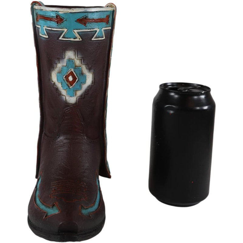 Botte de cow-boy rustique en simili cuir coloré