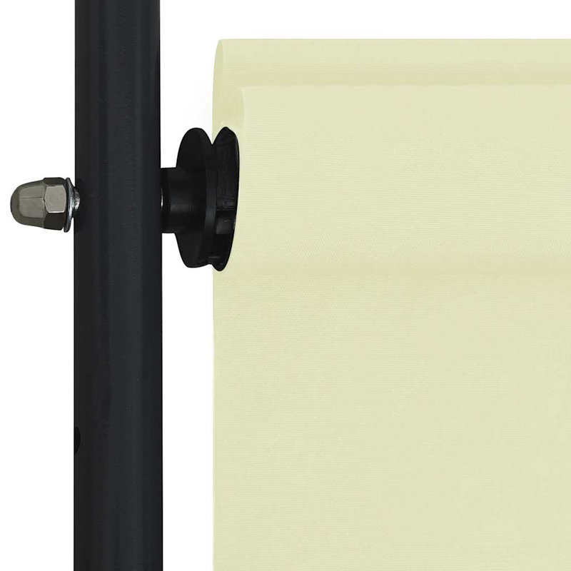 Polyester crème enroulant vidaXL avec revêtement PA, acier, aluminium, L 47,2 po, Crème, crème