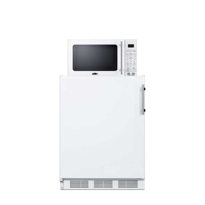 Microwave/Refrigerator-Freezer Combination with Allocator, Left Hand Swing