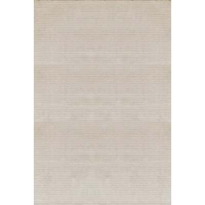 Hand-Knotted High-Quality Ivory Area Rug