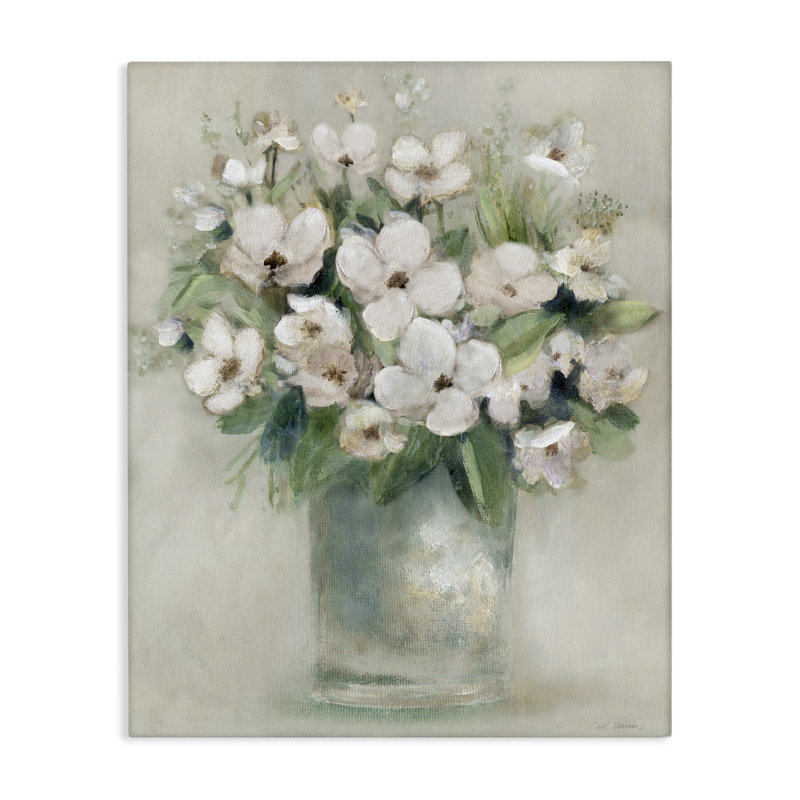 Reproduction d'art sur toile, "Dogwood Blossoms Bouquet", par Carol Robinson, H 30 po x l 24 po