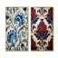 Floral Blue Turkish Tiles II - ensemble de 2 impressions sur toile florales abstraites-1977604753-1977604746