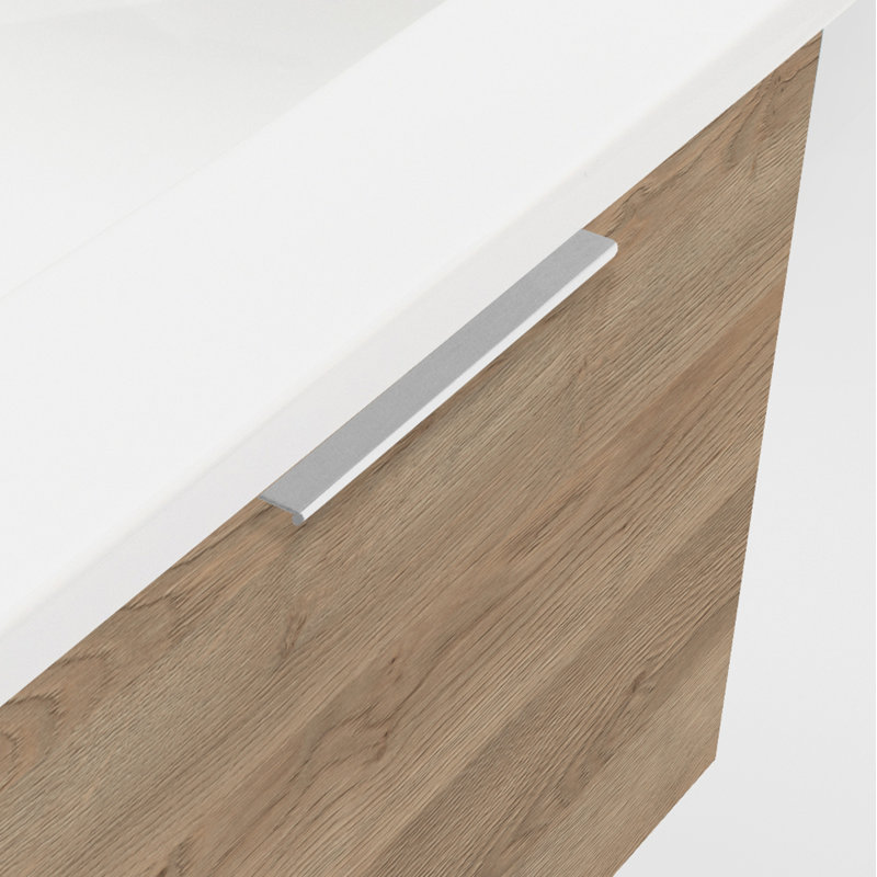 Avila 24" W Freestanding Single Bathroom Vanity with Dean Leg, Polished Nickel, Matte White/Single, Biondo