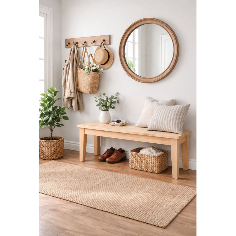 Banc en bois Weldy, Ivoire