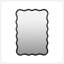 Miroir rectangulaire ondulé en bois massif pour décoration murale moderne-1237630196