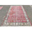 Tapis rouge turc rétro avec un design oriental traditionnel fait à la main pour un décor de salon élégant