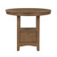 Ensemble de salle à manger à hauteur de comptoir brun 7 pièces Table ronde extensible ovale et chaises-1280843260