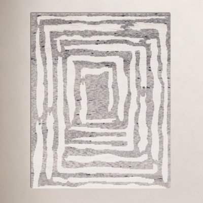 Kass Ivory Gray Hand-Woven Flatweave Wool Rug