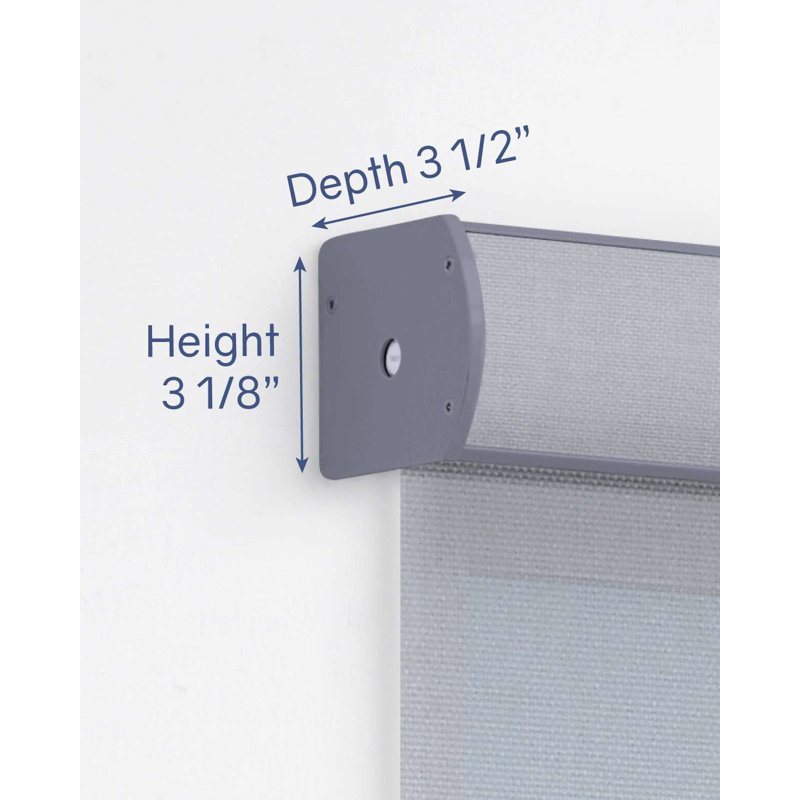 Store à enroulement sans fil à 5% pour écran solaire Linen Avenue avec baguette bloc pour un ajustement facile - Protection contre les rayons UV pour la maison et le bureau - PLATINUM l 60 x H 78