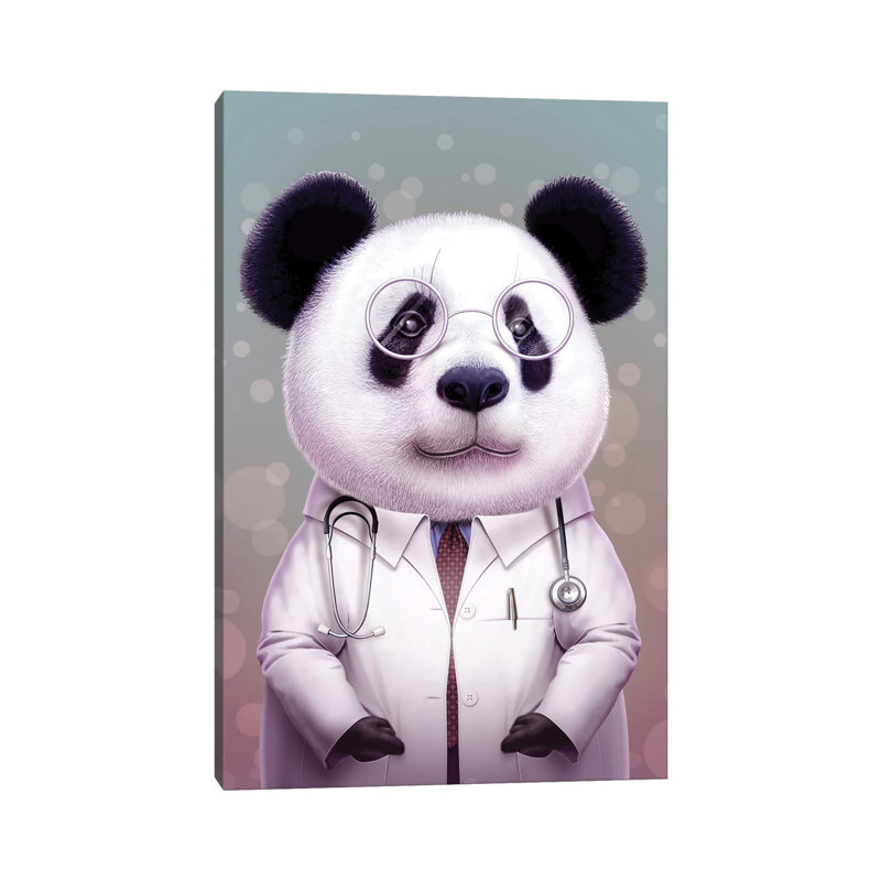 Doctor Panda by Adam Lawless - Wrapped Canvas Gallery-Wrapped Canvas Giclée, 66.04 cm H x 45.72 cm W x 1.91 cm D
