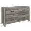 Ensemble de chambre avec très grand lit californien, style campagne, gris, ensemble de 4 pièces avec 2 tables de chevet et commode-128121152-128121153-128121151