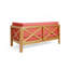 Banc d'angle à dossier en X Brava, rouge-1162682275