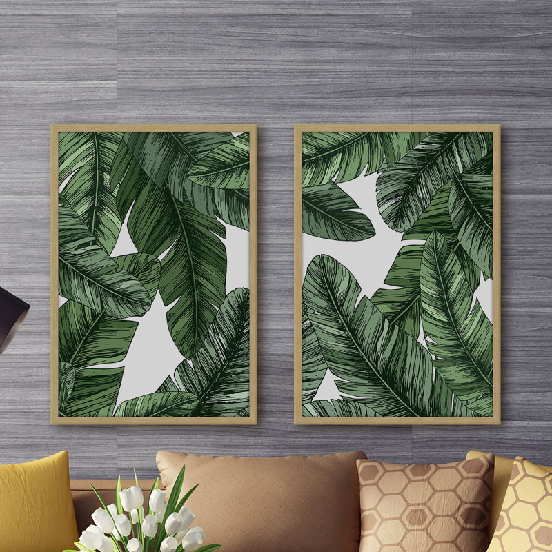 « fort lauderdale diptych », reproduction d’art encadrée, H 18 po x l 12 po x L 1,5 po, Encadré naturel