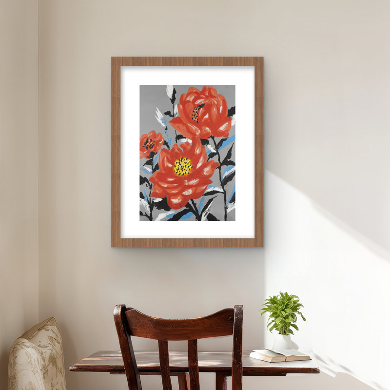 Trois fleurs roses - Corail floral