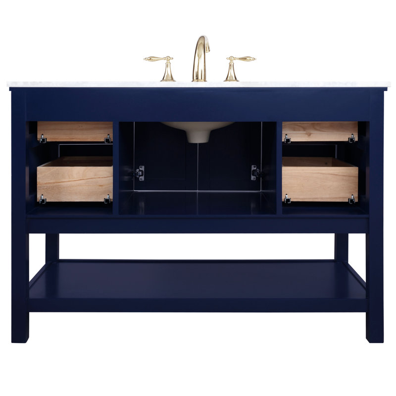 Ensemble de meuble-lavabo simple 48 po Bonsai, Bleu
