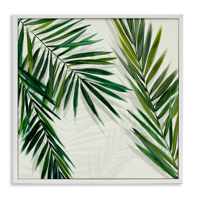  «Restful Palms with Shadows», art de la giclée encadrée par Hannah Dawson, H 24 po x l 24 po
