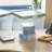 Wham Clip Square Plastic Storage Boxes with Secure Clip Lock Lids Clear/Stone/Slate Grey-1358183933-1358183934