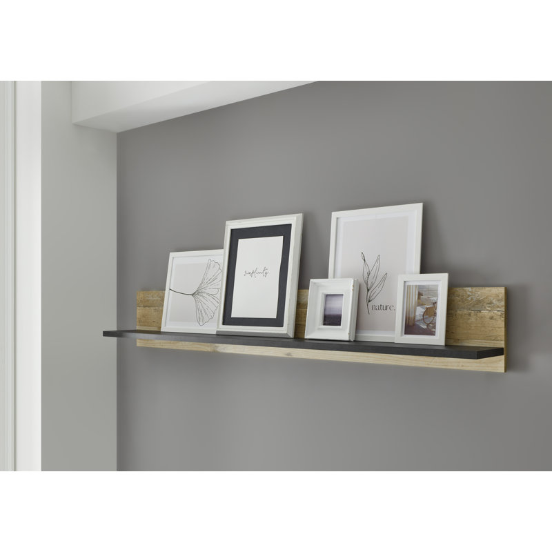 Jackeline 3 Piece Desk Office Set, Natural/Anthracite