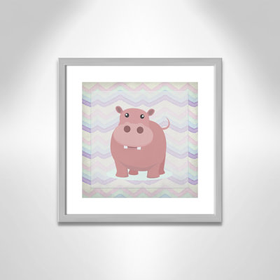 Adhésif décoratif rose Hippo Time