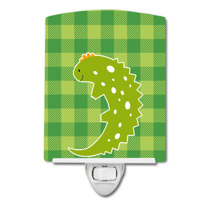 Lizard on Plaid Ceramic Night Light
