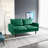 Anacapa 58" Velvet Round Arm Sofa Loveseat-928580836