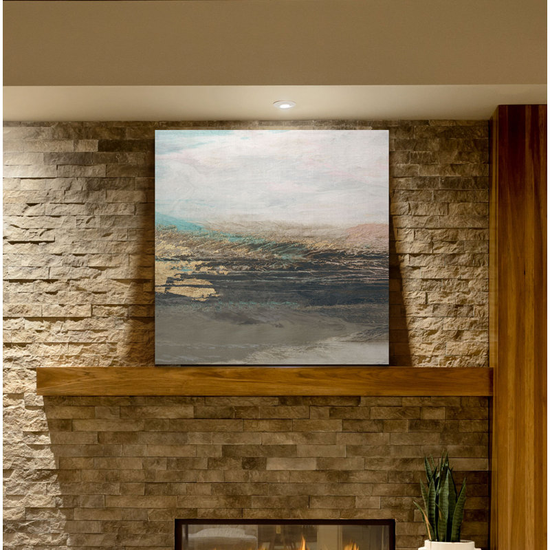 « vista lake », peinture, H 10 po x l 10 po x P 1,5 po, Toile tendue