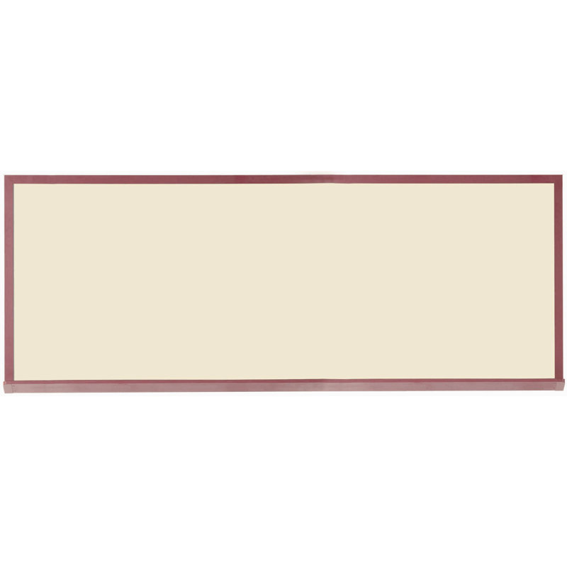 Wall Magnetic Whiteboard, 4' H x 10' W, Cherry Wood Grain, High Gloss White