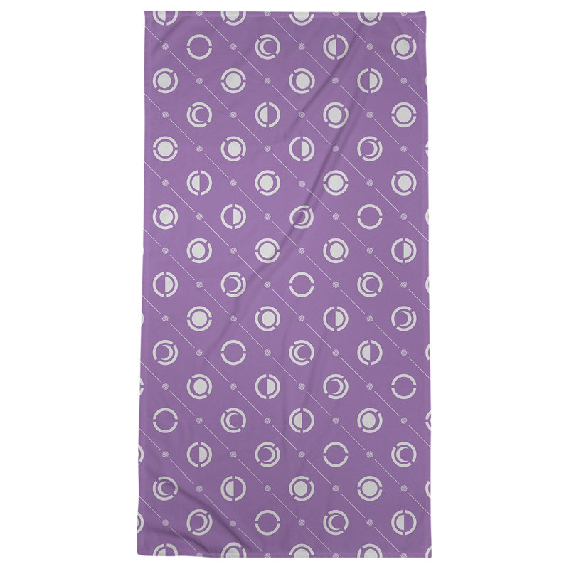 Serviette de bain Classic, Violet foncé / blanc cassé