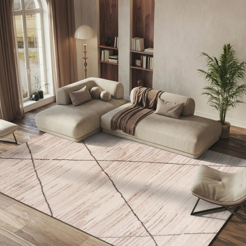 Alacam 791 Area Rug In Beige, Rectangle 8' x 10'