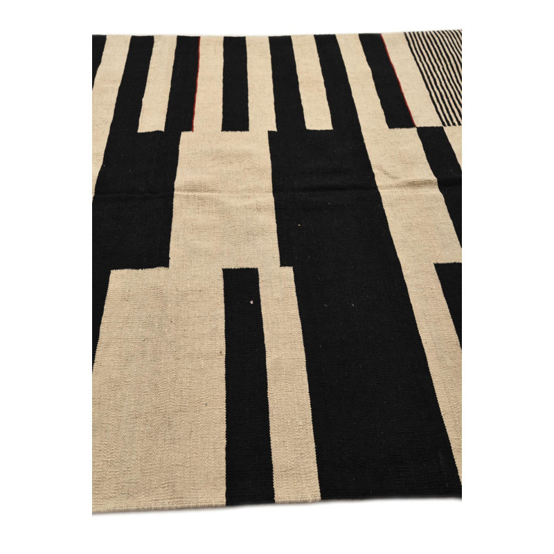 Tapis noir et blanc Orta