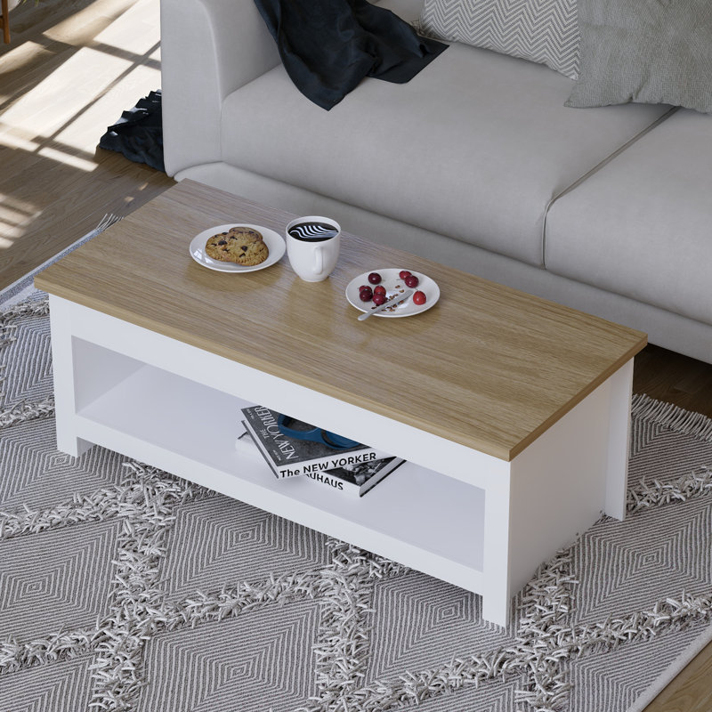 Beacsfield Sled Coffee Table with Storage, White