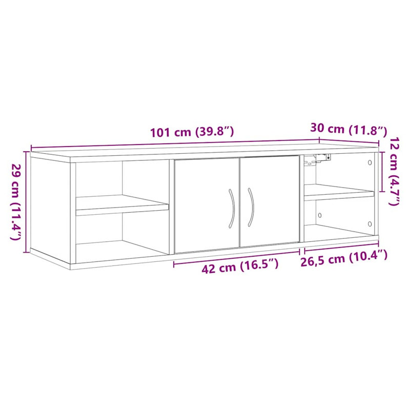Glendel 4 Piece Accent Shelf, Artisan Oak