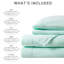 Drap pour très grand lit 4 pièces en molleton 100% doux au toucher - boulochage, lavable à la machine, avec drap plat, 2 taies d'oreiller ajustées, convient aux matelas de 16 po