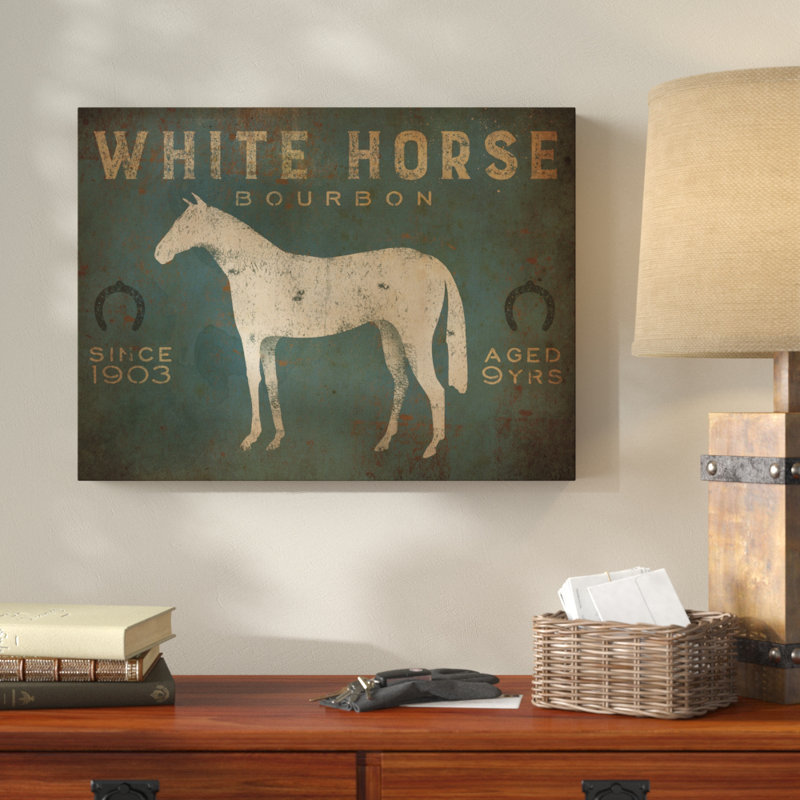 « white cheval no kentucky », reproduction d’impression sur toile tendue, H 18 po x l 24 po x P 2 po