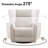 32.3" Wide Contemporary Swivel and Rocker Power Recliner Chair with USB Port-1502290536