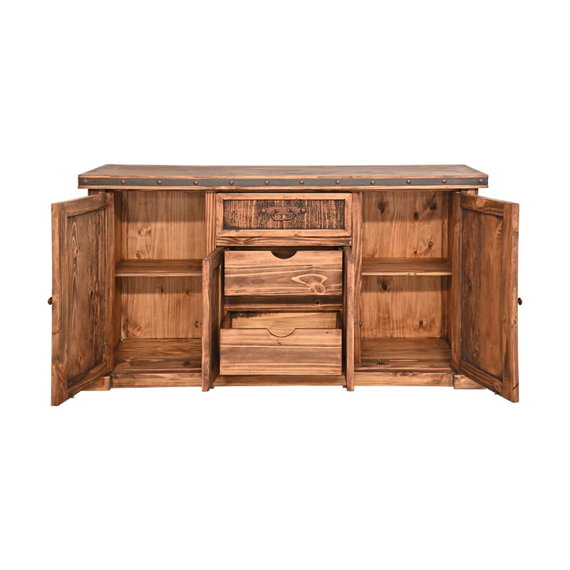 Solid Wood Artisan Storage Console