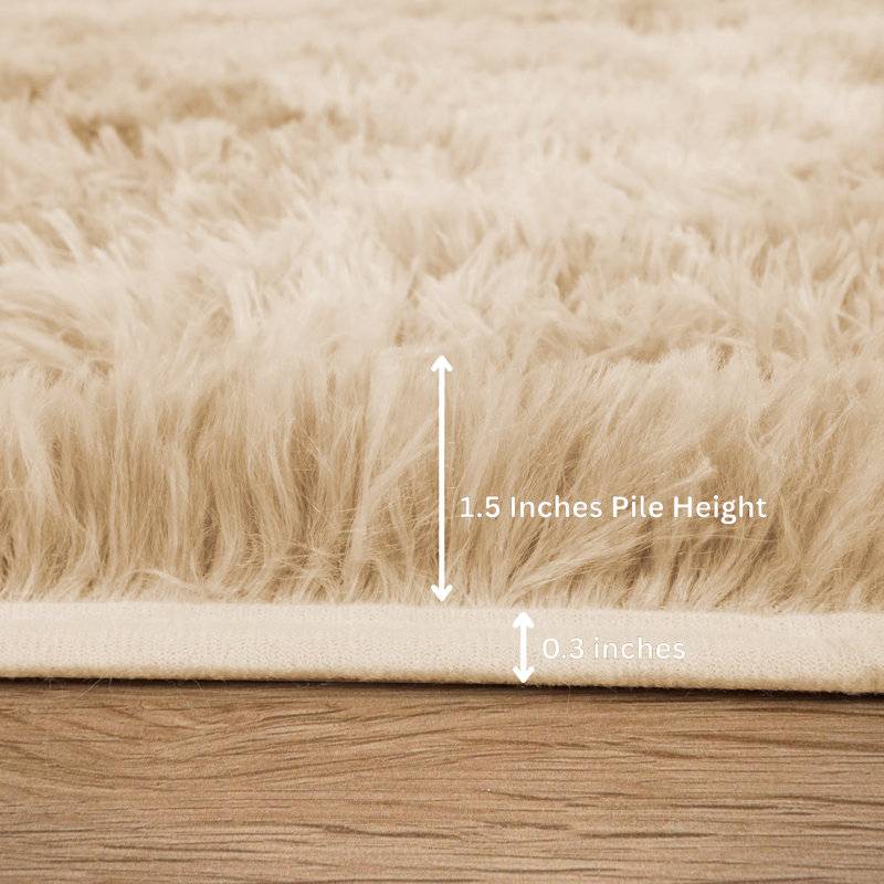 Abbotsen Solid Colour Shag Area Rug, Runner 80 x 300cm