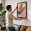 Organic Flow Minimalist - Framed Print-1029548674-1029548702