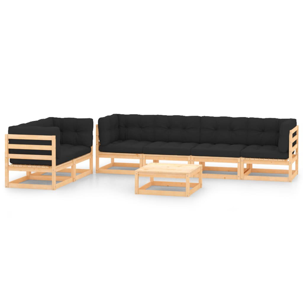 6-Sitzer Lounge-Set Hougabook mit Polster