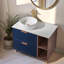Ensemble de meuble-lavabo simple 36 po bleu