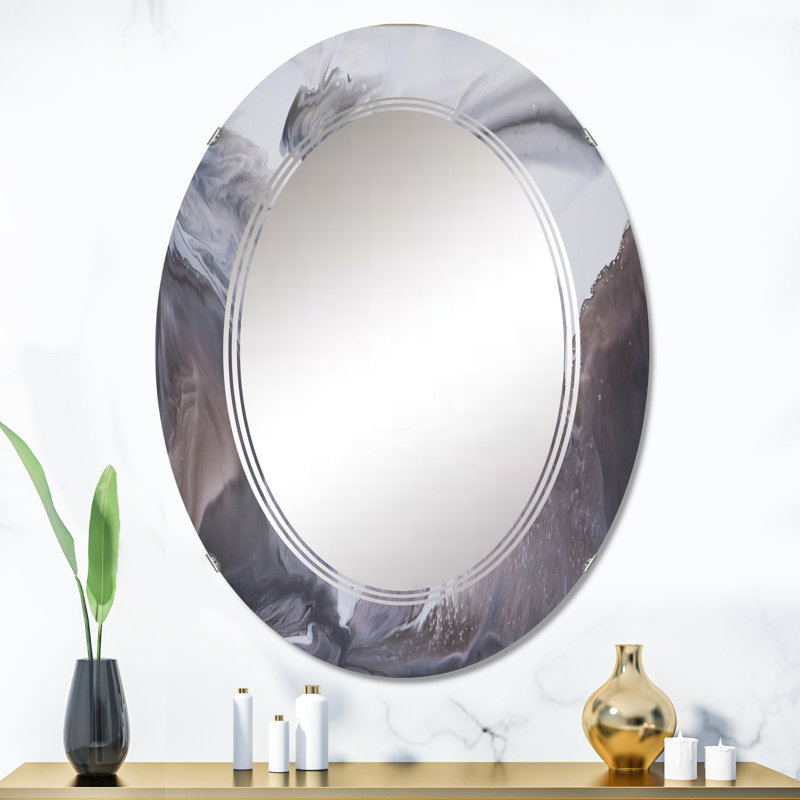Miroir mural noir et blanc II, 36 po x 24 po