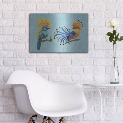 Art mural en métal Bay Bird Home ™ «Birds Of Paradise 6» par Yvette St. Amant